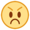 Pouting Face emoji on HTC